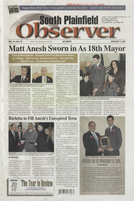 Matt Anesh Sworn in As 18Th Mayor Council Reorganizes