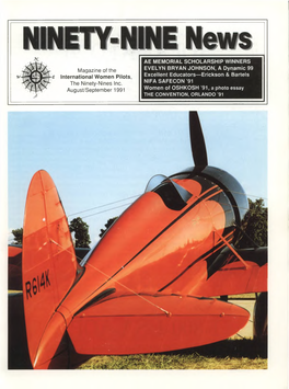 Magazine of the International Women Pilots, the Ninety-Nines Inc. August