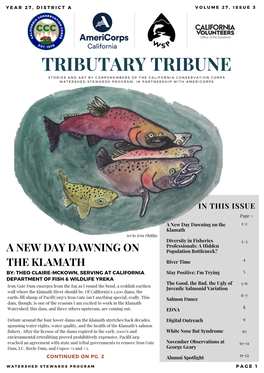 Tributary Tribune Stories and Art by Corpsmembers of the California Conservation Corps Watershed Stewards Program, in Partnership with Americorps