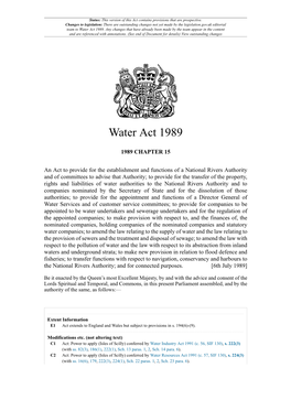 Water Act 1989