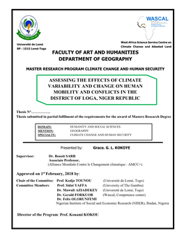 Assessing the Effects of Climate Variability and Change on Human Mobility and Conflicts in The