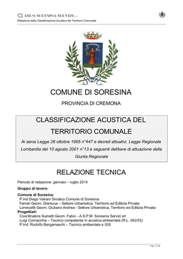 Comune Di Soresina Provincia Di Cremona