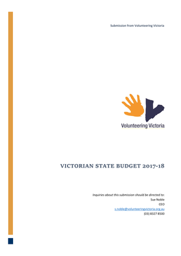 Victorian State Budget 2017-18