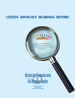 Citizen Advocacy Hearings Report