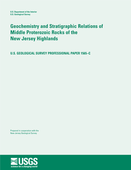 Geochemistry and Stratigraphic Relations of Middle Proterozoic Rocks of the New Jersey Highlands