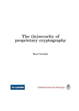 The (In)Security of Proprietary Cryptography