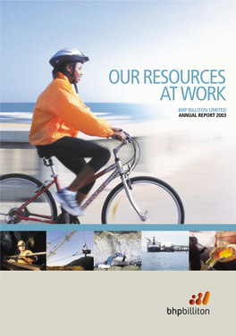 OUR RESOURCES at WORK BHP BILLITON LIMITED ANNUAL REPORT 2003 Your Company at Work