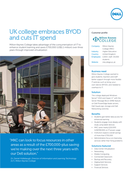 UK College Embraces BYOD and Cuts IT Spend