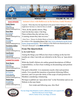 October 2020 NEWSLETTER VOLUME 48, NO