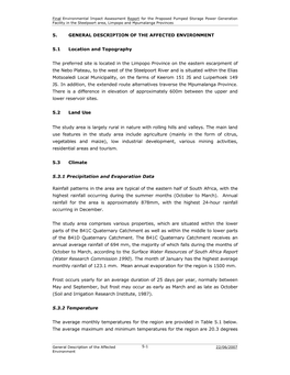 5. General Description of the Affected Environment 5.1