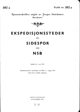 Ekspedisjonssteder Sidespor