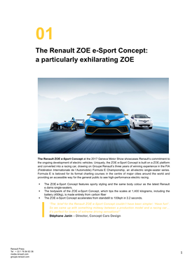 The Renault ZOE E-Sport Concept: a Particularly Exhilarating ZOE