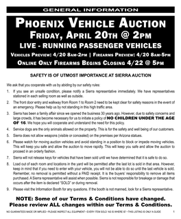 Phoenix Vehicle Auction
