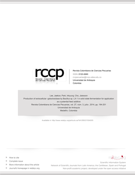 Redalyc.Production of Extracellular Α-Galactosidase by Bacillus Sp. LX