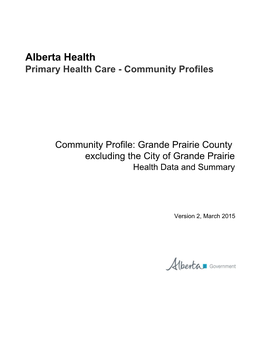 Primary Health Care Community Profile