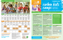 Corbin Kids Summer Camps 2018