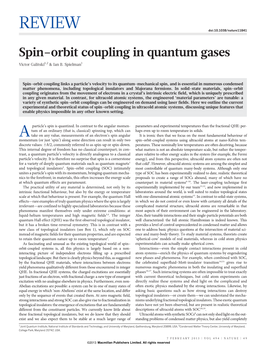 Spin-Orbit Coupling in Quantum Gases