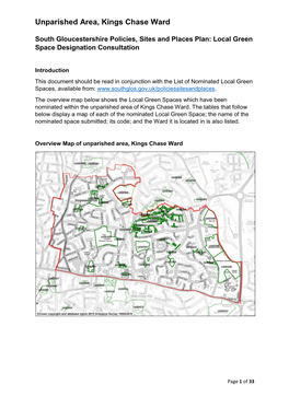 Unparished Area, Kings Chase Ward