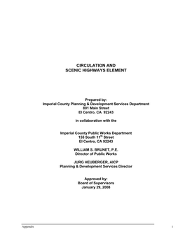 Circulation and Scenic Highways Element