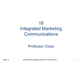 Integrated Marketing Communications