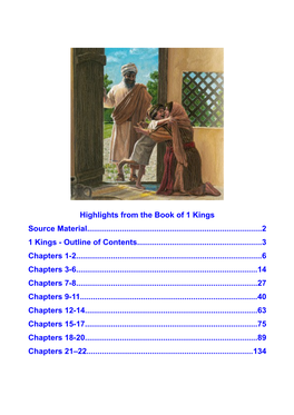 Highlights from the Book of 1 Kings Source Material