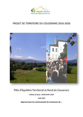 PROJET DE TERRITOIRE DU COUSERANS 2016-2026 Pôle D