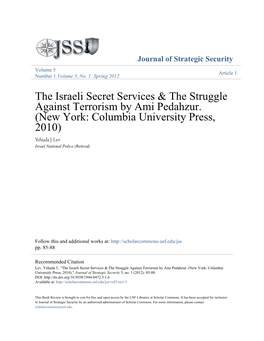 The Israeli Secret Services & the Struggle Against Terrorism by Ami