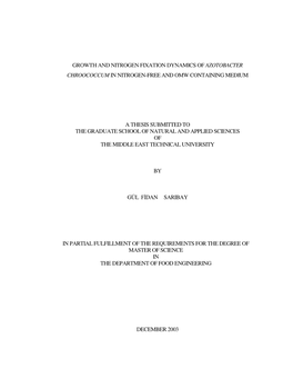 Growth and Nitrogen Fixation Dynamics of Azotobacter Chroococcum in Nitrogen-Free and Omw Containing Medium