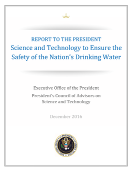 Science and Technology to Ensure the Safety of the Nation's Drinking