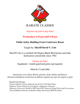 Karate Classes