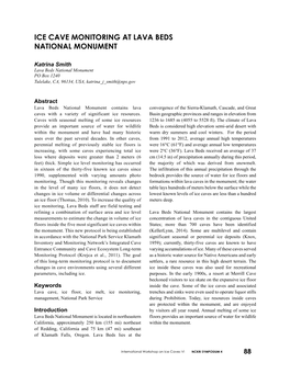 Ice Cave Monitoring at Lava Beds National Monument