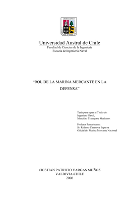 Rol De La Marina Mercante En La Defensa”