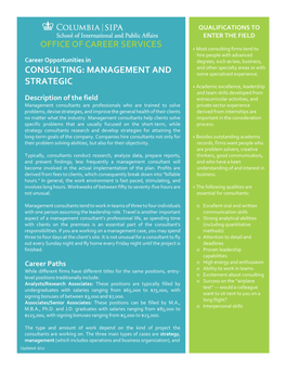 Office of Career Services Consulting: Management