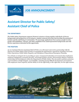Assistant Director for Public Safety/ Assistant Chief of Police