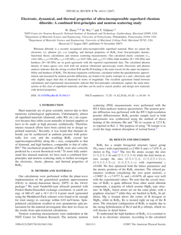 Electronic, Dynamical, and Thermal Properties of Ultra-Incompressible Superhard Rhenium Diboride: a Combined ﬁrst-Principles and Neutron Scattering Study