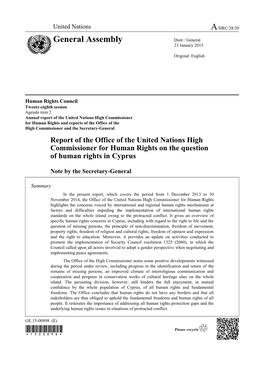 United Nations A/HRC/28/20