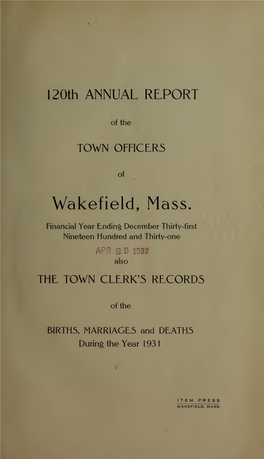 Wakefield-1931.Pdf (13.96Mb)