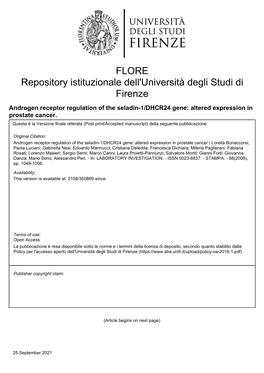 Androgen Receptor Regulation of the Seladin-1/DHCR24 Gene: Altered Expression in Prostate Cancer