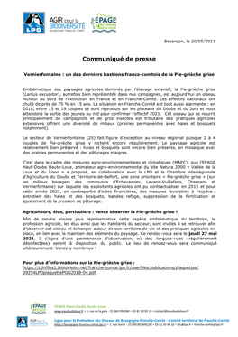 Communiqué De Presse