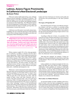 Latinos, Asians Figure Prominently in California's New Electoral Landscape