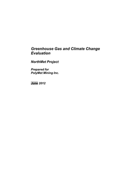 Greenhouse Gas and Climate Change Evaluation