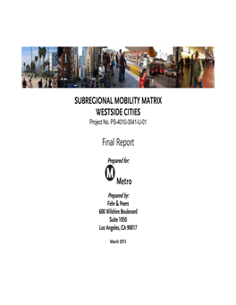 Westside Cities Report