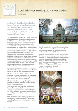 Royal Exhibition Building and Carlton Gardens