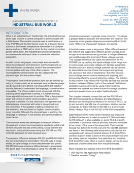 Industrial Bus World Introduction