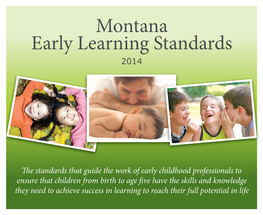 Montana Early Learning Standards 2014