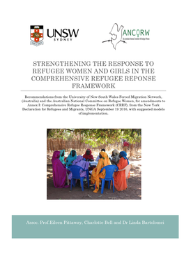 Strengthening the Response to Refugee Women and Girls in the Comprehensive Refugee Reponse Framework