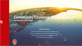 Community Economic Development: an Overview of Concepts