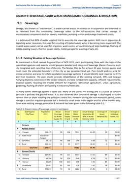 9.1 Sewerage Sewage, Also Known As “Wastewater”, Is Water-Carried Waste, in Solution Or in Suspension and Intended to Be Removed from the Community