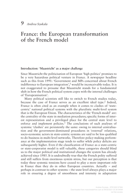 France: the European Transformation of the French Model
