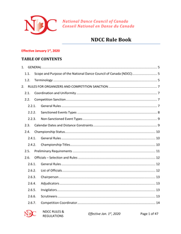 NDCC Rule Book